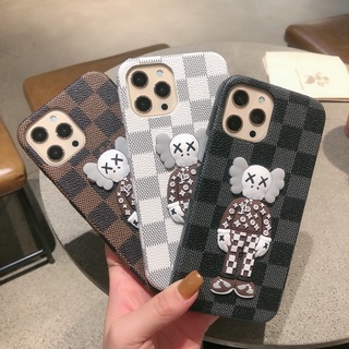 for iphone 12 pro max case เคสโทรศัพท์มือถือ ลายตาราง Kaws สําหรับ with iphone 13 pro max xs max xr 11 pro max 7 8plus 12 pro max