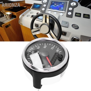 Arionza เครื่องวัดรอบเครื่องยนต์ 3.3 นิ้ว 12V 24V 0-8000RPM Tacho Rpm เกจ Lcd ชั่วโมง สีเหลืองอําพัน ไฟแบ็คไลท์ สีขาว สําหรับรถยนต์ เรือ