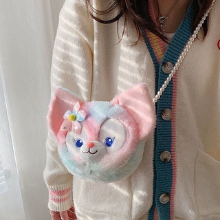 🔥Hot sale👜🍒Disney Lena Belle Plush Bag Messenger Bag Plush Cute Cartoon Coin Purse Little Fox Doll Bag