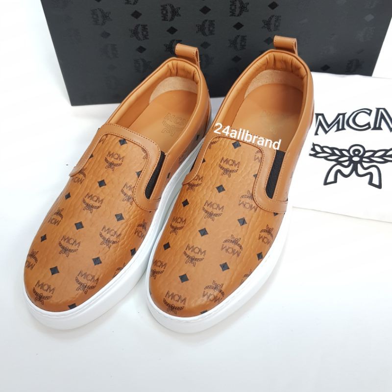 Mcm on sale slip ons