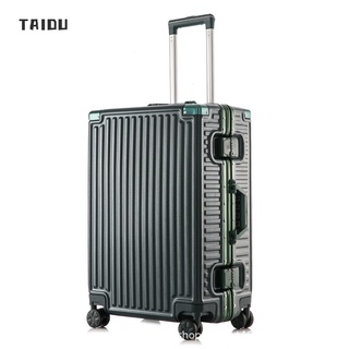 TAIDU กระเป๋าเดินทางกรอบอลูมิเนียมมีล้อลากอเนกประสงค์20, 24, 26นิ้วกระเป๋าเดินทางมีรหัสทนทานและมีล้อที่ยืดหยุ่นได้