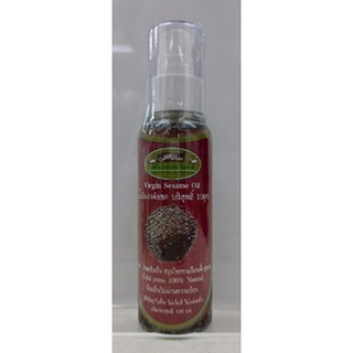 น้ำมันงาดำสดบีบเย็นภูมิดิน PumeDin Virgin Sesame Oil(Cold press 100%Natural)