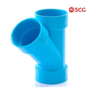 สามทางวาย-บาง พีวีซีฟ้า ตราช้าง SCG ขนาด 2"(55mm) - 4"(100mm)