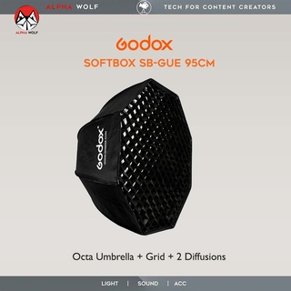 Godox SB-GUE 95 cm. Octa Softbox with Bowen Mount ร่มทรงแปดเหลี่ยม ขนาด 95cm พร้อมกริดและแผ่นกรอง 2 ชั้น ประกันศูนย์