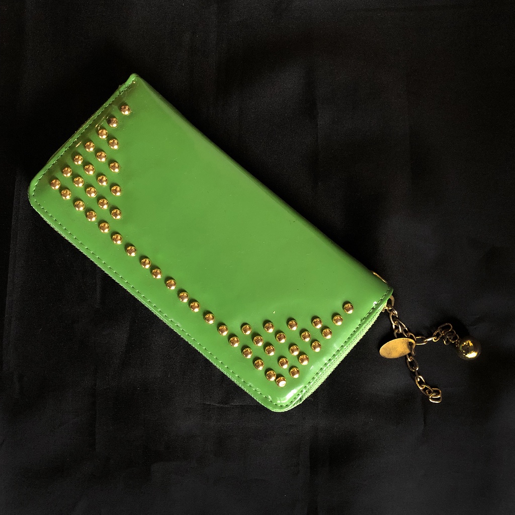กระเป๋าเงิน-กระเป๋าสตางค์-ผู้หญิง-สีเขียว-มือสอง-ยังไม่เคยใช้-ราคาถูก