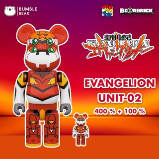 [‼️ของแท้,พร้อมส่ง‼️] 400%+100% Bearbrick Evangelion: 2.0 [EVA Unit 02]