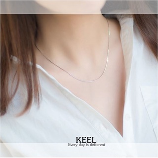 s925 Keel necklace สร้อยคอเงินแท้ กระดูกงู สวยเรียบง่าย ใส่สบาย เป็นมิตรกับผิว