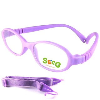 SECG แว่นตาเด็ก  3-6 ปี รุ่น A-012 C-3 สีม่วง(ขาสปริงไร้น็อต และ ไม่มีข้อต่อ