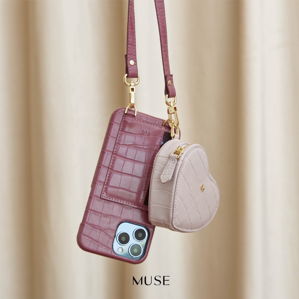 ภาพสินค้า( ลดเพิ่ม 65.-) MUSE Strap Card Holder Phone Case WARM Tone (12/12Pro /12Pro Max) จากร้าน muse.onthemove บน Shopee ภาพที่ 1