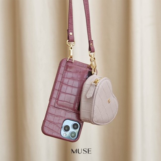 ภาพขนาดย่อของภาพหน้าปกสินค้า( ลดเพิ่ม 65.-) MUSE Strap Card Holder Phone Case WARM Tone (12/12Pro /12Pro Max) จากร้าน muse.onthemove บน Shopee ภาพที่ 1