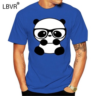 เสื้อยืดแขนสั้น ผ้าฝ้าย พิมพ์ลายหนวดแพนด้า Nerd Panda สําหรับผู้ชาย 2022S-5XL