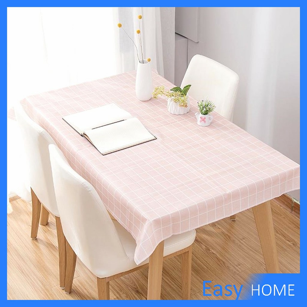 ผ้าปูโต๊ะ-วัสดุ-peva-ผ้าปูโต๊ะ-สี่เหลี่ยม-ลายตาราง-กันน้ำ-มี-4-ขนาด-ผ้าปูโต๊ะ-กันน้ำและกันเปื้อน-กันน้ำ-table-cover