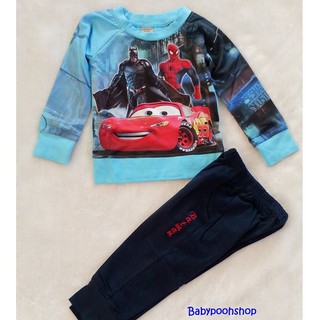 set เสื้อแขนยาวลาย Batman&amp;Spiderman size 3T