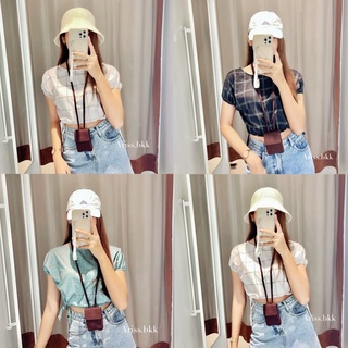 #𝐉𝐄𝐍𝐍𝐘𝐓𝐎𝐏🎀 เสื้อทรงครอปรูดเอวน่ารักมาก