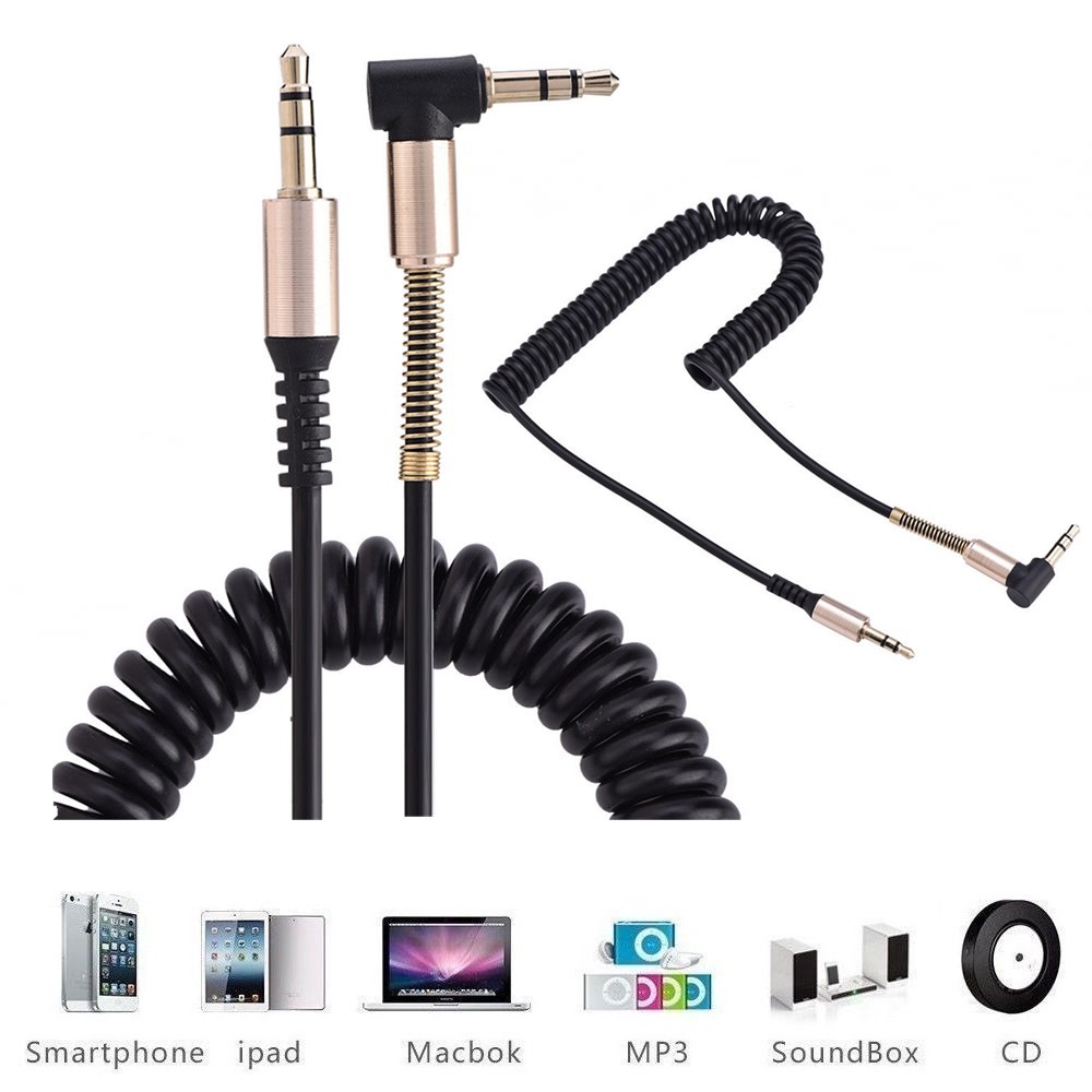 3.5mm Male Aux Cable Cord LShaped Right Angle Car Audio Headphone Jack