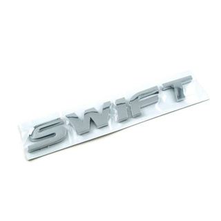 ป้ายโลโก้ SUZUKI SWIFT พลาสติกชุบโครเมี่ยม ขนาด16.5X2.3 cm ติดตั้งด้วยเทปกาวสองหน้าด้านหลัง จัดส่งเร็วสินค้าดีมีคุณภาพ