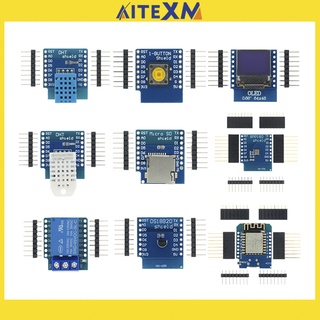 บอร์ดไมโครคอนโทรลเลอร์ รีเลย์ Esp8266 D1 Mini Pro WiFi NodeMcu WS2812 RGB DHT11 DHT22 AM2302 DS18B20 BMP180 สําหรับ WeMos DI