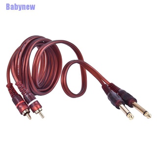 (Babynew) สายเคเบิ้ลเสียง Rca Male To Dual 6.35 มม. 1/4 นิ้ว Male Mixer 1.5 เมตร