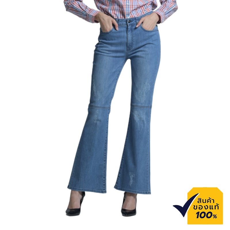 ภาพหน้าปกสินค้าMc JEANS Mc Lady กางเกงยีนส์ผู้หญิง กางเกงยีนส์ แม็ค แท้ ผู้หญิง กางเกงยีนส์ทรงบูทคัท สียีนส์ ทรงสวย กระชับ LAH2004
