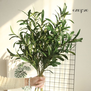 AG Artificial Flower Non-Fading Decorative Faux Silk Flower Simulation Green Plant Olive Branch for Decorating