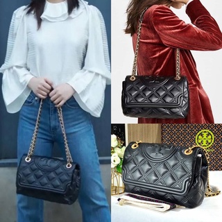 🎀 (สด-ผ่อน) กระเป๋าสีดำ 10.5 นิ้ว TORY BURCH 56716 FLEMING SOFT CONVERTIBLE SHOULDER BAG