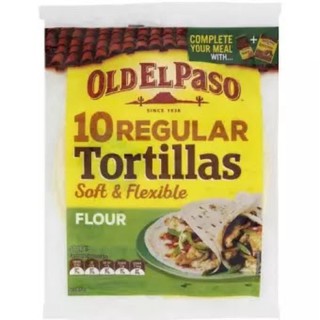 Old el paso 10 regular Tortilla flour 400 g แผ่นแป้งเทอทิลล่า 400 กรัม