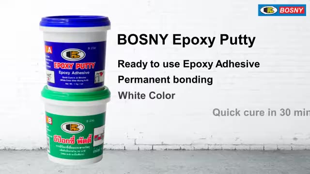 bosny-บอสนี่-อีป๊อกซี่-พัตตี้-epoxy-putty-รุ่น-b236-กาวเชื่อมประสานวัสดุ-1-กก-อีพ๊อกซี่-เสียบเหล็ก