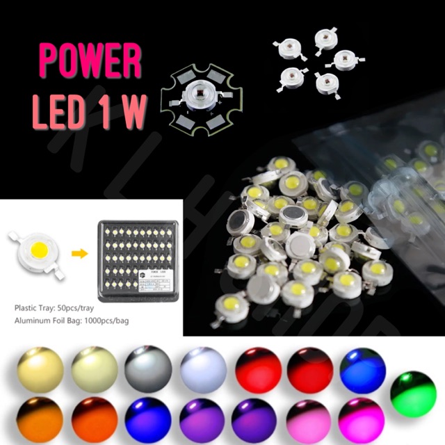 LED 1w. Power led เม็ดไฟขนาดเล็ก | Shopee Thailand
