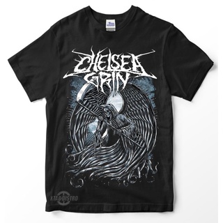 เสื้อยืดผ้าฝ้ายเสื้อยืด พิมพ์ลาย chelsea Grand Premium chelsea grin band deathcore Suicide silence prada สําหรับผู้ชายL