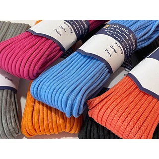 เชือก DIY สีพื้น Paracord เชือกเอนกประสงค์สําหรับทํากิจกรรมกลางแจ้ง  ขนาด 4 มิล