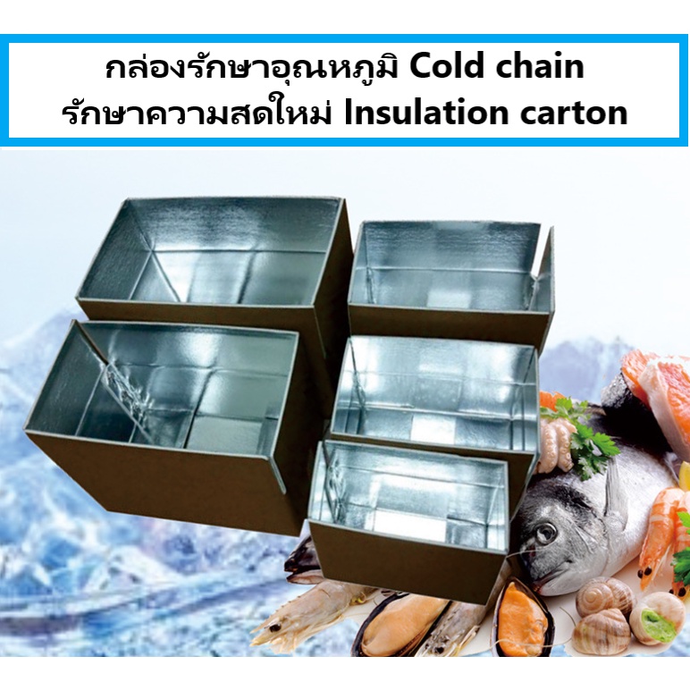 กล่องเก็บอุณหภูมิรักษาความเย็น-กล่องโฟม-ลังรักษาความเย็น-cold-chain-3ใบ