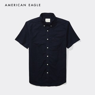 American Eagle Oxford Short-Sleeve Button-Up Shirt เสื้อเชิ้ต ผู้ชาย อ๊อกฟอร์ด แขนสั้น (NMSH 015-2106-410)