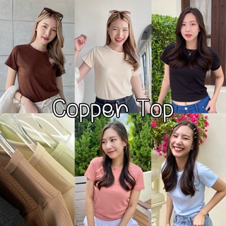 88story.th - Copper top 14 สี พร้อมส่ง เสื้อผ้าร่องผ้าดีมากเนื้อนุ่ม มีแขนคอกลมเอวไม่ลอย everyday look ใส่ได้ทุกวัน