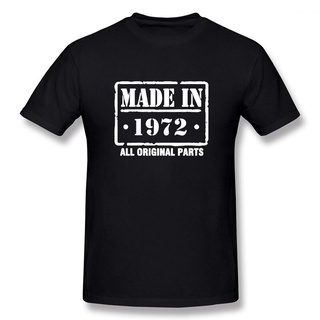 เสื้อยืดผ้าฝ้ายพิมพ์ลาย เสื้อยืดคอกลม แขนสั้น ผ้าฝ้าย ลาย Made In 1972 สไตล์ฮิปฮอป สําหรับผู้ชาย