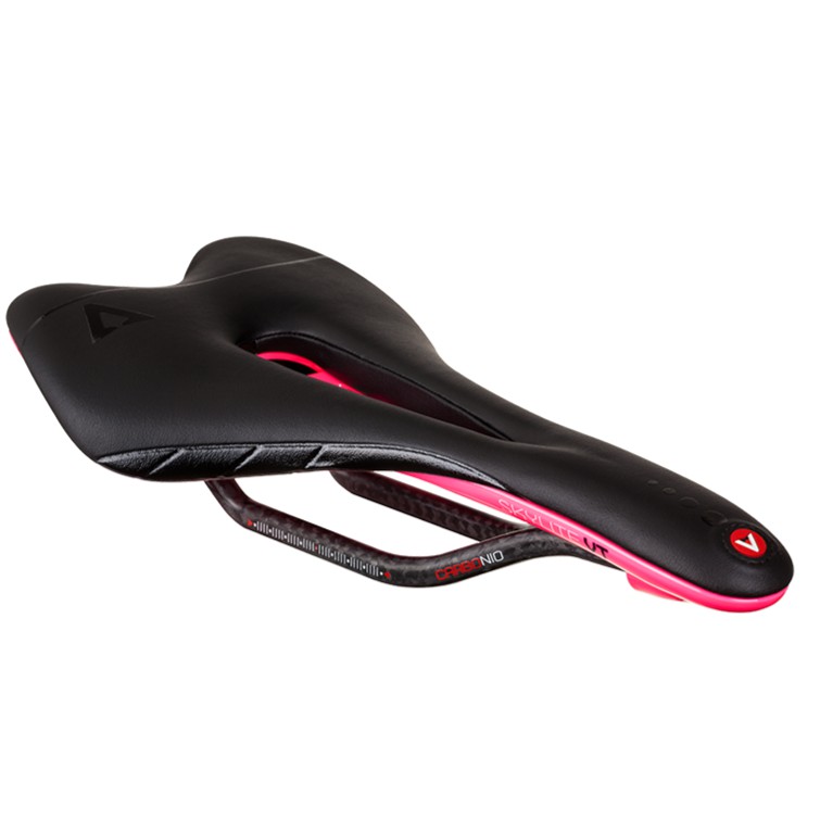 อานจักรยาน-astute-รุ่น-skylite-carbon-vt-black-pink-fluo-รางคาร์บอน-กว้าง-135-mm