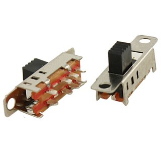 Slide Switch 2P3T สวิตซ์เลื่อน SS23E04 สวิตช์คู่ 8 ขา