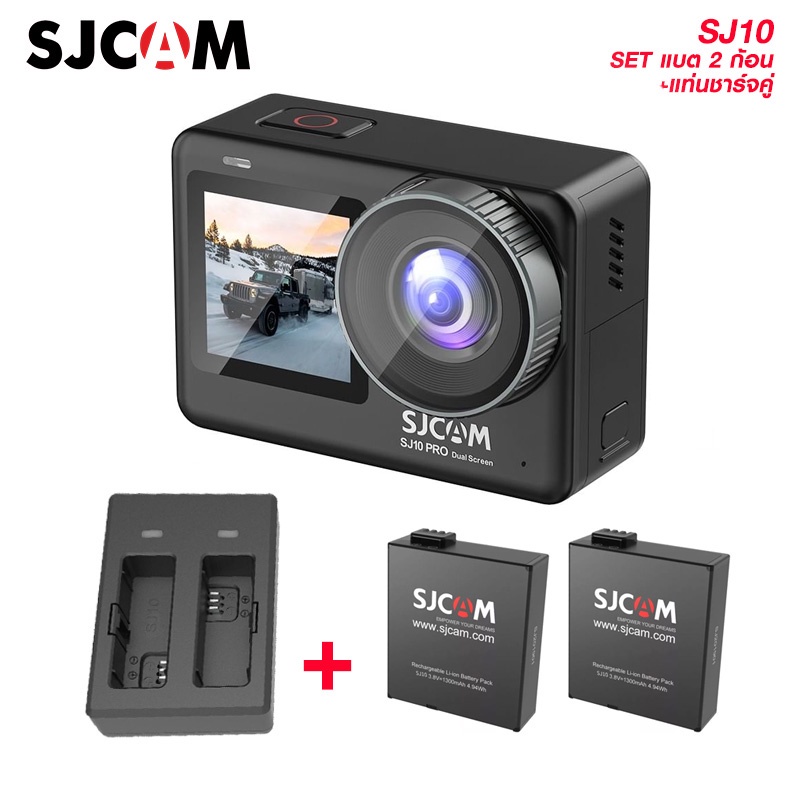 กล้องแอคชั่น SJCAM SJ10 Pro Dual Screen ความละเอียด 12MP หน้าจอ 4K ...
