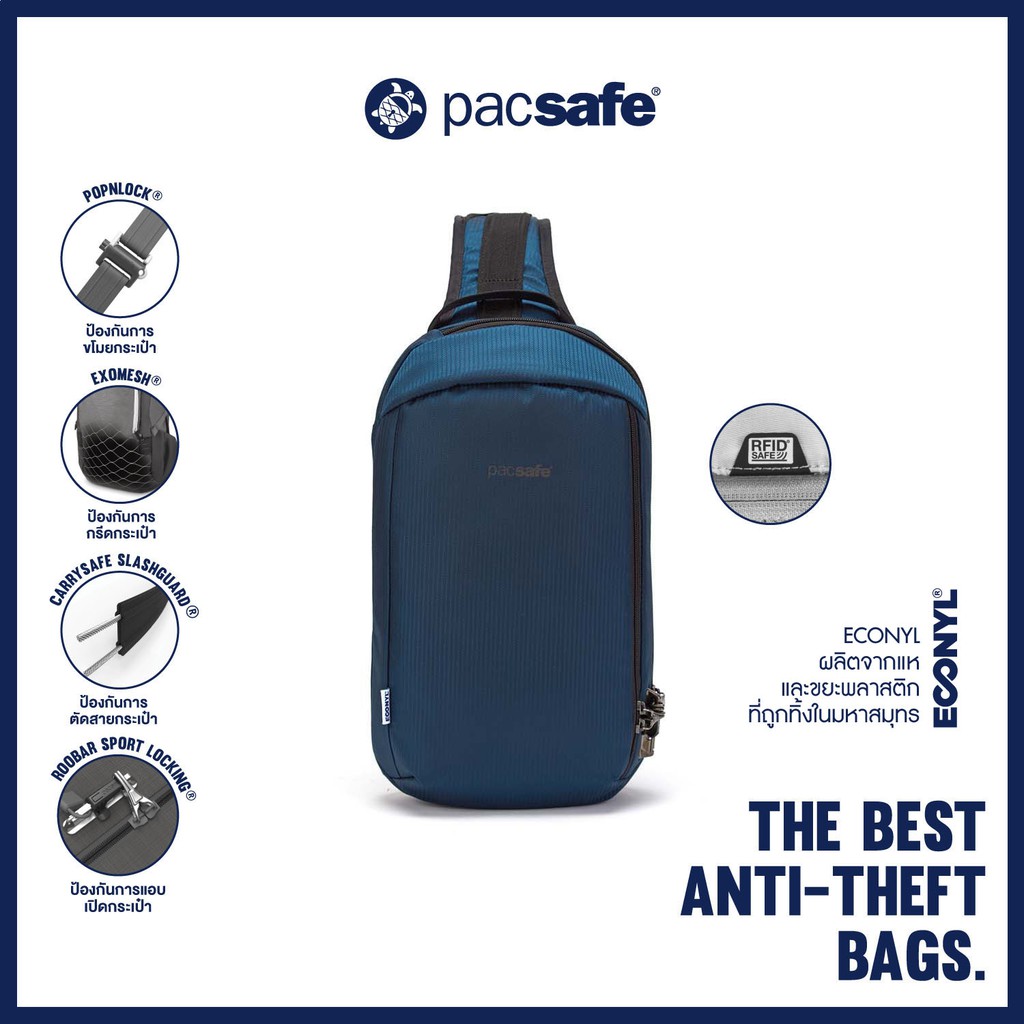 ภาพหน้าปกสินค้าPacsafe VIBE 325 ECONYL RECYCLED SLING PACK ANTI-THEFT กระเป๋ากันขโมย กระเป๋าสะพายพาดลำตัว จากร้าน pacsafe_officialshop บน Shopee