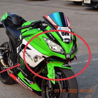 ลิ้นใต้ไฟหน้า Kawasaki Ninja 300 250 ปีกหน้าใต้ไฟ MotoGP วิงเล็ต วิงล็ท wing lets ปีกล่างนินจา 300 วิงเล็ทใต้ไฟหน้าสีดำ