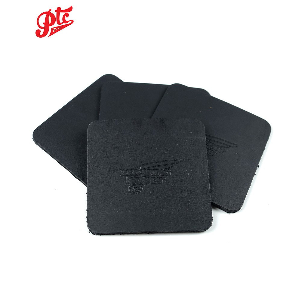แผ่นหนังรองแก้ว RED WING SHOES BLACK PIONEER LEATHER COASTERS 1 ชุด (4 ...