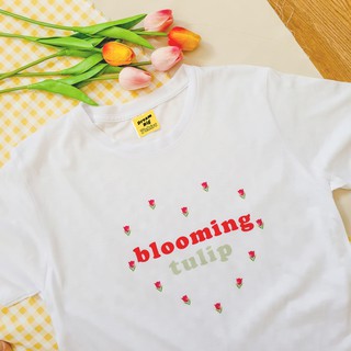 Live230# เสื้อคัตตอล มีหลายสี “Bloom” สไตล์เกาหลี Dream Big Tshirt โอเวอร์ไซน์ สาวอวบใส่ได้ พร้อมส่ง คอกลม ผ้านุ่ม