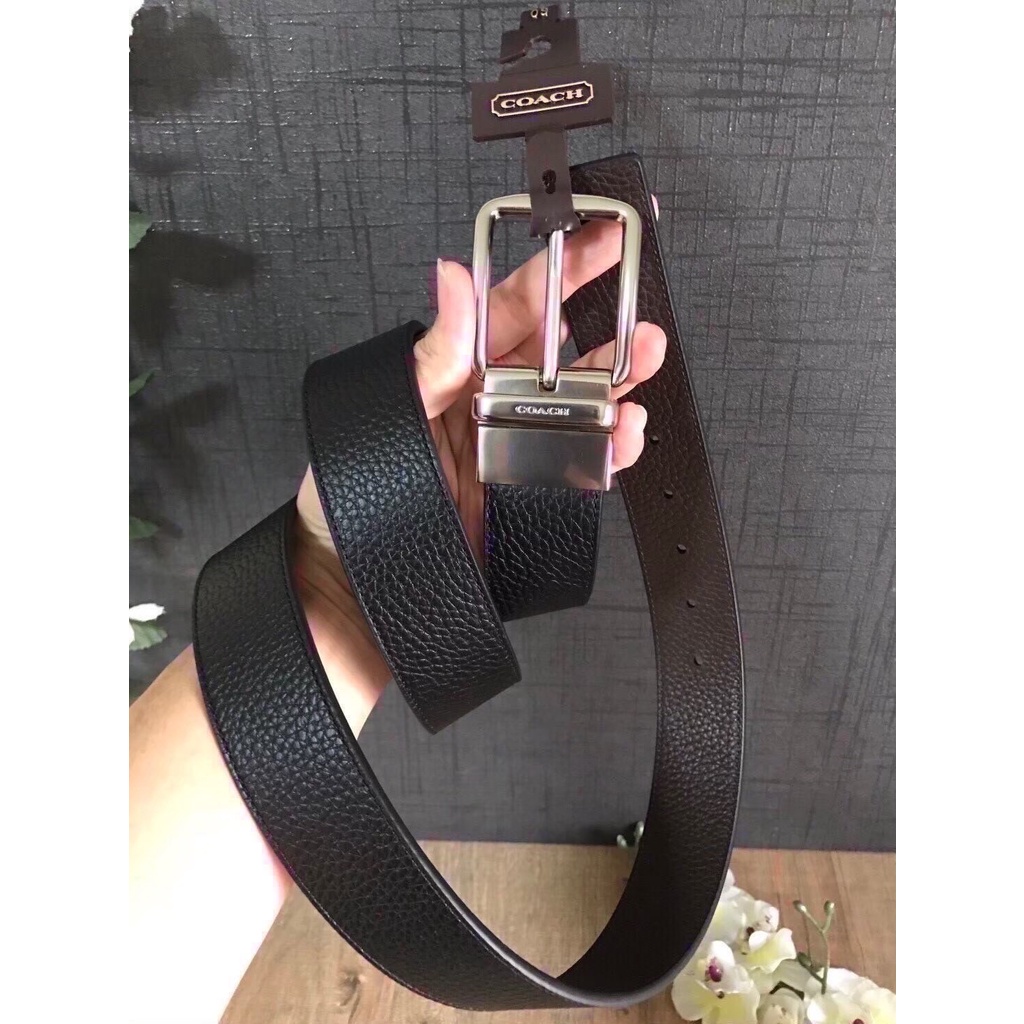 แท้-พร้อมส่ง-เข็มขัด-coach-f64840-men-large-signature-belt-เส้นใหญ่-ดำ-น้ำตาล