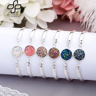 กำไลข้อมือหินธรรมชาติ Rhinestone Pave Women Bracelet Gift