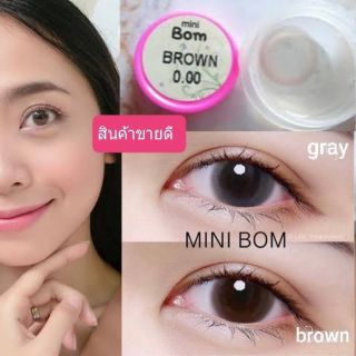 💖 Kitty Kawaii ๑ Mini Bom สายตา -00 ถึง -1000 brown gray Contactlens บิ๊กอาย คอนแทคเลนส์