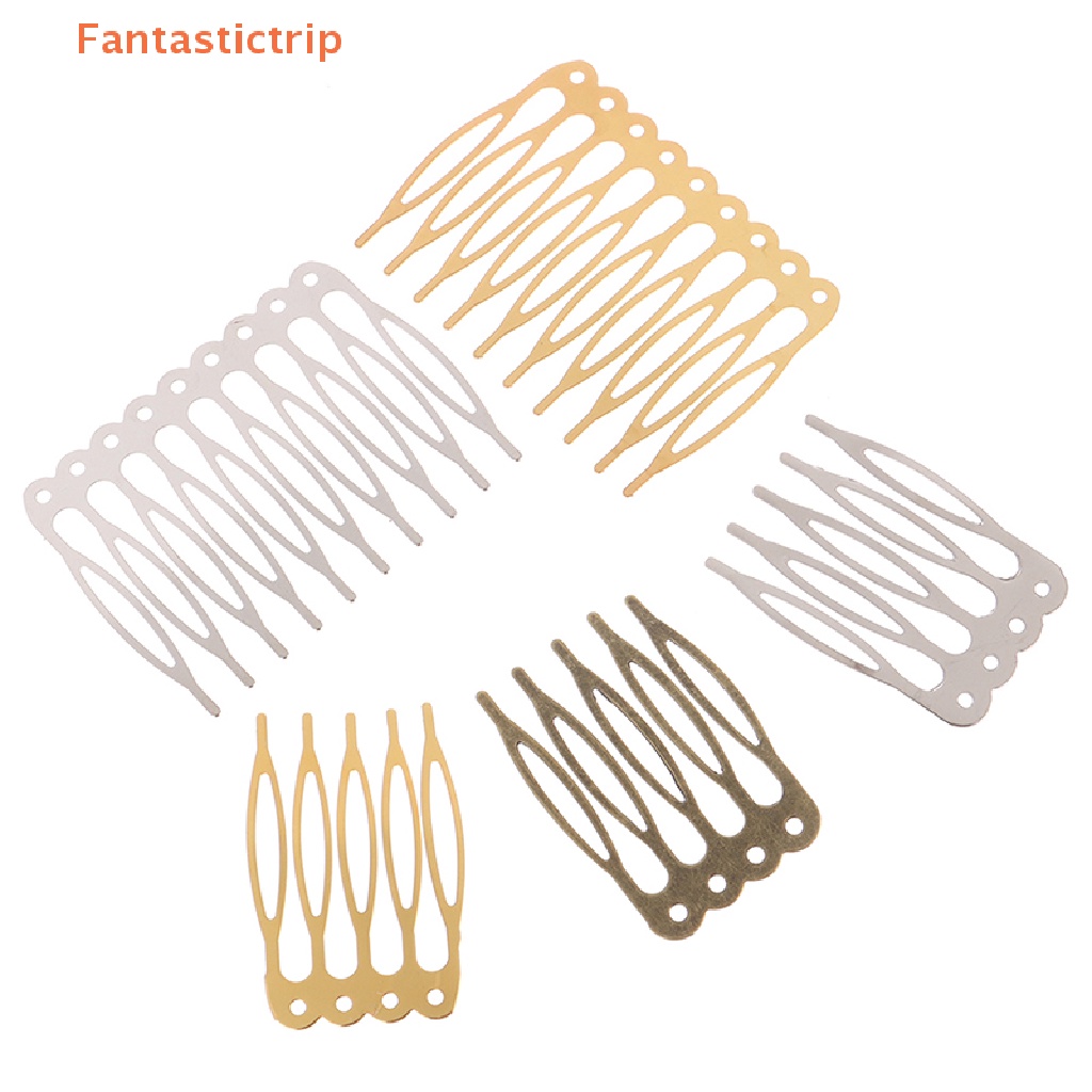 fantastictrip-10-ชิ้น-5-10-ซี่-โลหะ-หวีผม-กิ๊บกรงเล็บ-รูปร่าง-กิ๊บ-diy-อุปกรณ์ผม-แฟชั่น