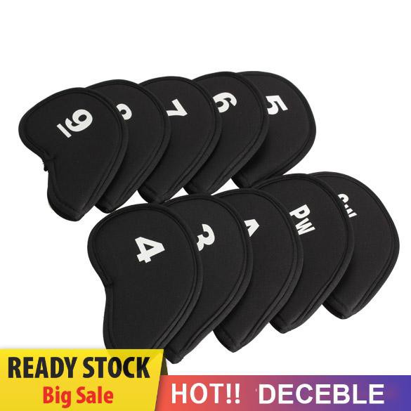 deceble-ชุดหัวไม้กอล์ฟ-neoprene-สีดํา-10-ชิ้น