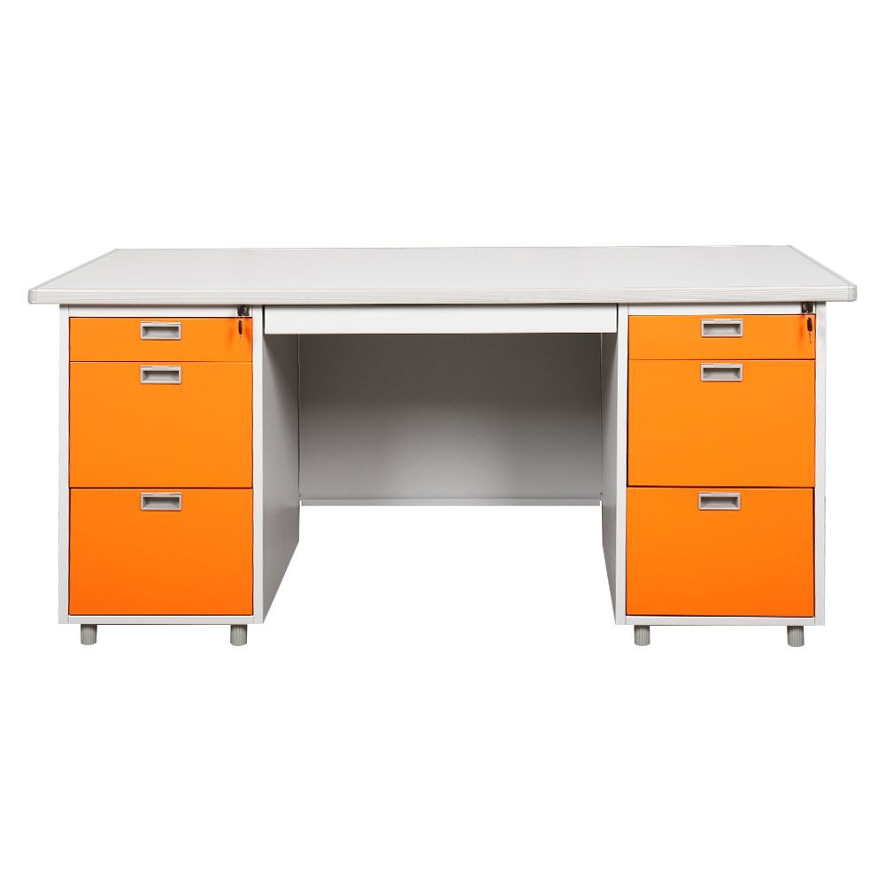 โต๊ะทำงาน-โต๊ะทำงานเหล็ก-lucky-world-สีส้ม-เฟอร์นิเจอร์ห้องทำงาน-เฟอร์นิเจอร์-ของแต่งบ้าน-steel-desk-lucky-world-dl-52-3