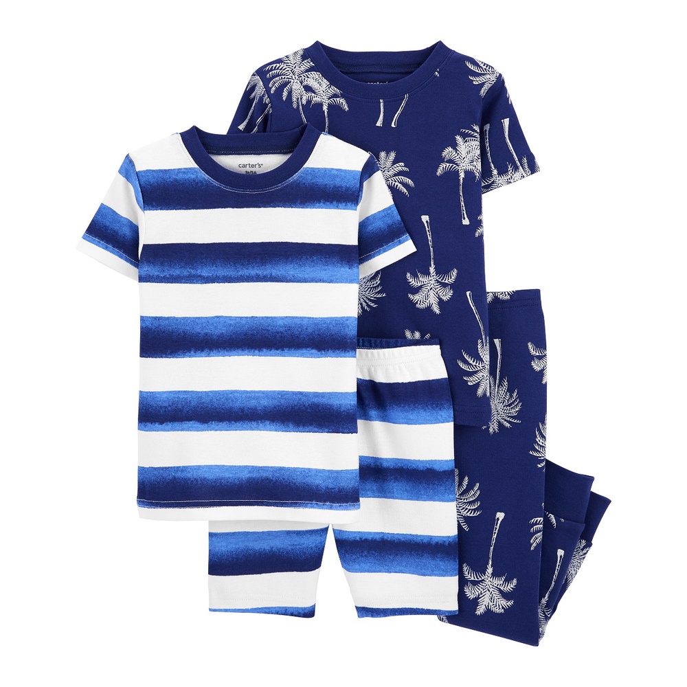 carters-short-sleeve-pants-4pc-palm-tree-l8-คาร์เตอร์เสื้อผ้าเซท-2-ชุด-เสื้อพร้อมกางเกง