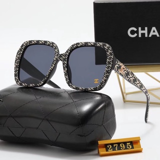 ใหม่ Chanel แว่นตากันแดด ทรงกลม สีดํา สไตล์วินเทจ คลาสสิก เหมาะกับการขี่จักรยาน กลางแจ้ง แฟชั่นสําหรับผู้หญิง