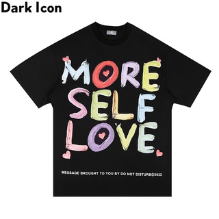 【🔥🔥】เสื้อยืดคอกลม แขนสั้น พิมพ์ลายตัวอักษร Dark Icon สีสันสดใส สไตล์สตรีท เหมาะกับฤดูร้อน สําหรับผู้ชาย